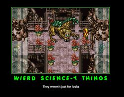 baskervor blue_eyes celes_chere cid esper fake_screenshot final_fantasy final_fantasy_vi meme motivational_poster open_mouth pixel_art simple_background text