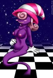 hat hope(n_forever) mario_(series) nintendo paper_mario pink_hair shadow_siren straight_hair vivian_(paper_mario) witch_hat