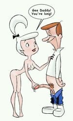 father_and_daughter george_jetson hanna-barbera incest jab judy_jetson nipples straight_hair the_jetsons