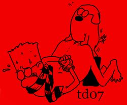 2007 2boys anthro dilbert dilbert_(franchise) dogbert_(dilbert) furry glasses human interspecies local-shop male_only red_background red_theme