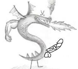 anthro dragon furry homestar_runner male_only muscular muscular_male penis penis_out tagme trogdor