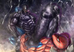 abs biceps censored energy_camdy excessive_cum gay heavily_censored hyper hyper_balls hyper_genitalia hyper_penis hyper_testicles male male_focus male_only marvel muscle muscles muscular muscular_arms muscular_ass muscular_back muscular_legs muscular_male muscular_thighs nipples pecs spider-man spider-man_(series) veins veiny_penis venom venom_(marvel)