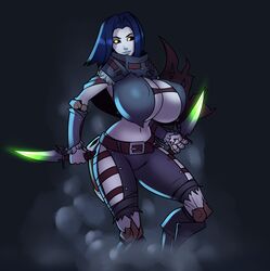 1girls blade blizzard_entertainment breasts female huge_breasts lewdreaper navel smile solo undead undead_(warcraft) warcraft weapon wide_hips world_of_warcraft