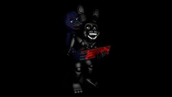 2016 3d ambiguous_gender ambiguous_penetration animatronic anthro avian beak bird bisexual_(artist) black_rabbit_(popgoes) bow_tie buckteeth corvid crow dark dark_background fazbear_fanverse five_nights_at_freddy's lagomorph machine male mammal open_mouth popgoes rabbit robot sex sign stone_(popgoes) tagme teeth text video_games