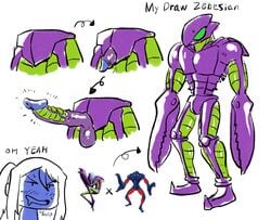 alien alien_genitalia crap-man erection metroid model_sheet nintendo penis samus_aran space_pirate standing zebesian zevan_(crap-man)