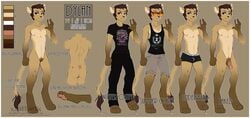 1boy anthro balls briefs clothed clothing eyewear featureless_crotch feline humanoid_penis lion looking_at_viewer male male_only mammal model_sheet multiple_images nude penis smile solo sunglasses underwear xxmteexx