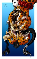 anthro claws erection feline leopard male male_only mammal micro open_mouth penis sergal silvergrin spots