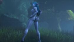 3d alliance_(warcraft) animated ass barefoot blizzard_entertainment blue_hair breasts draenor elf feet female hand_on_ass long_ears night_elf night_elf_rogue nipples no_sound noname55 nude original_character outside rogue_(warcraft) seductive soles source_filmmaker toes video warcraft world_of_warcraft ziahna