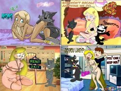 1girls 3boys bdsm blonde_hair cat clothed_male_nude_female comic dreamworks english_text felix_the_cat felix_the_cat_(series) harvey_kinkle multiple_panels sabrina:_the_animated_series sabrina_spellman sabrina_the_teenage_witch salem_sagerhagen tagme zoophilia