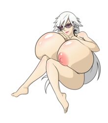 1girls basquash! big_breasts breasts gigantic_breasts haruka_gracia huge_breasts idolmonkeh nipples nude purple-tinted_eyewear sunglasses tinted_eyewear transparent_background