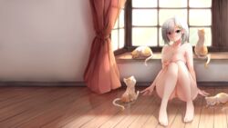 animal_humanoid cat_humanoid hamakaze_(kantai_collection) humanoid kantai_collection nicoby nude pussy wallpaper