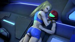 1boy 1girls 3d animated ass blonde_hair blue_eyes butt casual_outfit_(metroid) clothed frottage helmet helmet_with_visor human metroid nintendo no_sound pallidsfm penis rubbing samus_aran shorts source_filmmaker straight thigh_sex varia_suit_helmet video zero_suit zero_suit_samus