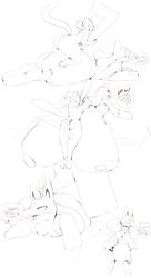 2boys anal anal_sex anal_vore ass canine dildo feet flaccid furry gay huge_ass looking_back lucario male male_only monochrome moonrze open_mouth paws penis pokemon pokemon_(species) sex size_difference smile stomach_bulge sweat tail tail_grab thick_thighs wide_hips