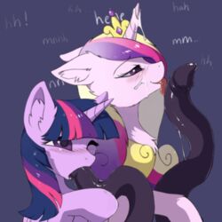 2016 animated blush duo edit equine female feral friendship_is_magic fur hair hioshiru horn licking long_hair mammal multicolored_hair my_little_pony one_eye_closed oral pink_fur princess_cadance_(mlp) purple_eyes purple_fur simple_background szafir87 tentacle tongue tongue_out twilight_sparkle_(mlp) unicorn