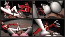 3d animatronic bondage bound claws domination feet five_nights_at_freddy's five_nights_at_freddy's_2 foot_fetish footjob foxy_(fnaf) hawkvally human mangle_(fnaf) paws robot scottgames toes video_games