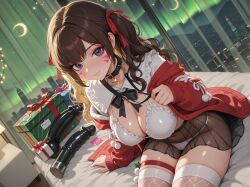 1girls after_masturbation after_vaginal ai_generated alcohol all_fours asking_for_it asking_for_sex beautiful beautiful_female beautiful_girl black_thong blue_eyes brown_hair brunette_female brunette_hair cat_ears catgirl christmas christmas_clothing christmas_decorations christmas_lights christmas_ornaments christmas_outfit christmas_present christmas_tree city city_background city_lights cityscape comfy condom_wrapper cum cum_on_breasts cum_on_thighs d.va dark_blue_eyes female fishnets imminent_masturbation indoors long_hair medium_breasts mirresex night night_sky on_knees overwatch presents pretty pretty_face pretty_girl see-through_clothing surrounded_by_christmas_presents tag_panic wavy_hair white_stockings white_thighhighs wish_that_was_me wrong_tags