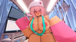 1girls 3d alternative_version blushing blushing_at_viewer breasts fat_tits female female_focus female_only gloves half-dressed half_naked horny_female huge_breasts kisarazu_senh60 nurse nurse_clothing pink_gloves pov roblox robloxian source_request sweating tagme tits_out twitter