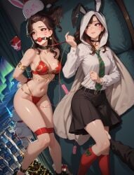 1girls after_masturbation after_vaginal ai_generated alcohol all_fours asking_for_it asking_for_sex beautiful beautiful_female beautiful_girl black_thong blue_eyes brown_hair brunette_female brunette_hair cat_ears catgirl christmas christmas_clothing christmas_decorations christmas_lights christmas_ornaments christmas_outfit christmas_present christmas_tree city city_background city_lights cityscape comfy condom_wrapper cum cum_on_breasts cum_on_thighs d.va dark_blue_eyes female fishnets imminent_masturbation indoors long_hair medium_breasts mirresex night night_sky on_knees overwatch presents pretty pretty_face pretty_girl see-through_clothing surrounded_by_christmas_presents tag_panic wavy_hair white_stockings white_thighhighs wish_that_was_me wrong_tags