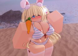 1girls 3d areola_slip blush costume cute hi_res highres huge_breasts kisarazu_senh60 rabbit rabbit_ears rabbit_girl rabbit_tail roblox robloxian source_request tagme thick thick_legs thick_thighs thin_waist