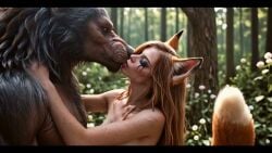 ai_generated big_ass big_breasts big_penis blowjob cowgirl_position cum cumshot forest fox furry handjob knot longer_than_30_seconds longer_than_one_minute shizzleai sound tagme video werewolf woods