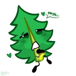 battle_for_dream_island battle_for_dream_island_elsewhere bfdi bfdie blush drooling fern_(bfdie) heart heart-shaped_pupils jacknjellify jnj male moaning non-human object_show object_show_community object_shows osc penis_out snowbunniz solo solo_male tentacle tied_hands