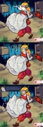 accidental_death accidental_digestion belly belly_bulge belly_expansion big_belly cave_story chubby chubby_belly chubby_female curly_brace dangling_balls dangling_testicles digestion digestion_noises eviltqf female female_pred mimiga multiple_prey tummy vore vore_belly