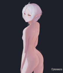 1girls 2d 2d_(artwork) 2d_artwork ahoge areolae ass ass_cleavage ass_crack back bare_arms bare_ass bare_back bare_breasts bare_butt bare_hips bare_legs bare_shoulders bare_skin bare_thighs bare_tits black_background breasts completely_naked completely_naked_female completely_nude completely_nude_female cyansanu digital digital_art digital_drawing digital_drawing_(artwork) digital_media digital_media_(artwork) elf elf_ear elf_ears elf_female elf_girl exposed_arms exposed_ass exposed_back exposed_breasts exposed_butt exposed_hips exposed_legs exposed_shoulders exposed_skin exposed_thighs female female_focus female_only fully_naked fully_nude high_resolution highres lean_figure median_furrow mushoku_tensei naked naked_female naked_woman narrow_waist nude nude_female nudity parted_bangs petite petite_body petite_breasts petite_female petite_girl petite_tits pointy_ears red-eyed_female red_eyes short_hair shoulder_blades shoulders sideboob simple_background slender_body slender_waist slim_waist small_breast small_breasts solo standing sylphiette_(mushoku_tensei) thick_ass thick_butt thighs tiny_breasts topless topless_female upper_body white-haired_female white_eyebrows white_hair wife