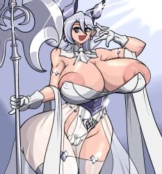 1girls areolae armored_dress ass axe big_breasts cleavage clitoris clothing_malfunction corset curvaceous curvy demon demon_girl demon_horns duel_monster elegant erect_clitoris fat_ass female female_only fringe gloves hi_res hips huge_breasts konami labrynth_of_the_silver_castle large_breasts laugh laughing legwear light_skin looking_at_viewer lovely_labrynth_of_the_silver_castle malfunction mature_female milf mommy muscular muscular_female necklace necktie nipples no_bra one_finger_up one_hand_up open_mouth pointy_ears pussy raised_finger side_view sign_of_the_horns silver_eyes silver_hair solo standing thick_ass thick_thighs thighhighs thighs touijou777 transparent transparent_clothing transparent_dress twin_drills vagina visible_nipples voluptuous voluptuous_female vulva weapon white_hair wide_hips younger_female yu-gi-oh!