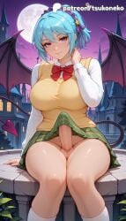 1futa 2026 ai_assisted ai_generated angel_and_devil anime artist_name bat bat_ears bat_wings black_wings blue_hair castle cloud cock demon_boy demon_girl demon_horns demon_tail demon_wings dick dragon_wings erection explicit futanari halloween heart_tail hi_res high_quality high_resolution highres horns kneehighs kurono_kurumu low_wings mini_wings moonlight night night_sky patreon patreon_username penis precum purple_eyes purple_wings red_moon rosario+vampire school_uniform sky smile solo stable_diffusion tail testicles tsukoneko watermark