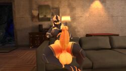 1futa 3d balls big_penis breasts ember_(warframe) ember_heirloom_(warframe) futanari huge_cock penis primebooba vrchat warframe