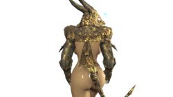 1girls 2016 3d armor ass back_view bare_legs big_ass breasts claws dark-skinned_female dark_skin dark_souls dark_souls_2 dragon dragonoid_(dark_souls) female female_only fingers fromsoftware hands helmet highres hips horn horns knight large_breasts legs looking_at_viewer looking_back nipples scrungusbungus solo source_filmmaker standing tail white_background