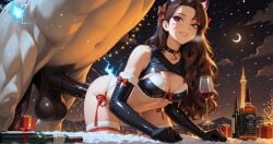 1girls after_masturbation after_vaginal ai_generated alcohol all_fours asking_for_it asking_for_sex beautiful beautiful_female beautiful_girl black_thong blue_eyes brown_hair brunette_female brunette_hair cat_ears catgirl christmas christmas_clothing christmas_decorations christmas_lights christmas_ornaments christmas_outfit christmas_present christmas_tree city city_background city_lights cityscape comfy condom_wrapper cum cum_on_breasts cum_on_thighs d.va dark_blue_eyes female fishnets imminent_masturbation indoors long_hair medium_breasts mirresex night night_sky on_knees overwatch presents pretty pretty_face pretty_girl see-through_clothing surrounded_by_christmas_presents tag_panic wavy_hair white_stockings white_thighhighs wish_that_was_me wrong_tags