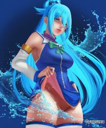 1girls 2d 2d_(artwork) 2d_artwork adult adult_female aqua_(konosuba) big_breasts blue-eyed_female blue-haired_female blue_background blue_eyebrows blue_eyes blue_hair breasts busty busty_female busty_girl cleft_of_venus cyansanu digital digital_art digital_drawing digital_drawing_(artwork) digital_media digital_media_(artwork) exposing exposing_pussy exposing_self female female_focus female_only fingers groin hair_between_eyes head_tilt high_resolution highres hourglass_figure inguinal_crease inguinal_ligament kono_subarashii_sekai_ni_shukufuku_wo! large_boobs large_breasts lean_figure legs_closed legs_together legwear lifting_skirt long_hair looking_at_viewer looking_down looking_down_at_viewer mature mature_female narrow_waist presenting_pussy presenting_vagina pussy pussy_lips shoulders showing_pussy showing_vagina simple_background skirt skirt_lift skirt_pull skirt_up slender_body slender_waist slim_waist solo source_request standing stockings thick_thighs thigh_highs thighhighs thighs thighs_together tilted_head uncensored uncensored_pussy uncensored_vagina upper_body useless_goddess vulva vulva_line water white_legwear white_stockings white_thigh_highs white_thighhighs wide_hips