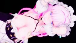 elysia_(honkai_impact) honkai_(series) honkai_impact_3rd maid_uniform manynight mmd pink_hair