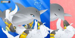 2026 4_ears absurd_res alien animal_genitalia animal_vulva anthro anthro_on_feral anthro_penetrating cetacean claws colored cybernetics cyborg detailed dolphin duo eyelashes female female_feral female_on_top feral feral_penetrated fin fingers from_front_position fur genitals grey_body hi_res interspecies kayasamix kissing light_body lizard logo lying machine male male/female mammal marine metal multi_ear multiple_scenes on_back on_top penetration penis pink_penis pink_vulva protogen reptile reverse_missionary_position scalie sex simple_background smile spiracles spread_legs spread_vulva spreading tail text toony toothed_whale traditional_media_(artwork) underwater underwater_sex vaginal_penetration vulva water white_body zoophilia