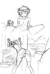 adventure_time after_sex anal ass cartoon_network e-sac femboy finn_the_human sketch yaoi