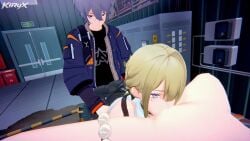 1boy 2girls 3d 3d_animation animated ass ass_jiggle astra_yao bisexual_female blonde_hair bow braid choker clothed_female clothed_sex clothes_pull clothing cunnilingus doggy_style evelyn_chevalier female ffm_threesome hair_bun hoyoverse jellyfishjubilee jiggling_ass kiryx legs licking licking_pussy longer_than_10_seconds male mihoyo moaning moaning_in_pleasure nsfw_sonia_va purple_eyes sex sex_from_behind short_hair shorter_than_30_seconds sound tagme thighs threesome vaginal_penetration video wise_(zenless_zone_zero) zenless_zone_zero
