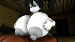 3d 3d_animation animated background bendy_and_the_ink_machine big_breasts big_nipples black_and_white black_hair bored bored_expression bored_female_excited_male breasts cleavage close_up completely_nude dark-skinned_male dark_penis dark_room dark_skin dolly_doodle_(ironhawk) grey_eyes ironhawk looking_down low_angle male/female muscles music naked naked_female naked_male nipples no_bra nude nude_female nude_male paizuri pale-skinned_female pale_body pale_skin rubberhose sfm shaking sound source_filmmaker strong_male tagme thick thick_hair tired tired_expression tired_eyes tired_look titjob titjob_pov tits_bigger_than_head tits_out titties tittyfuck twintails twitter_link video white_body