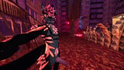 fire_in_eyes furry heckhound hellhound knotted_penis solo solo_male swaying_hips tagme teasing video vrchat