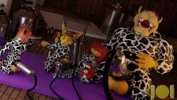 2023 3d 4boys animal_print anthro balls bandicoot bowser cow_print crash_(series) crash_bandicoot crossover echidna gay knuckles_the_echidna koopa latex lombax male male_only mario_(series) marsupial milking_machine muscular onehundredandone ratchet_(ratchet_and_clank) ratchet_and_clank sega sonic_(series) sonic_the_hedgehog_(series) video_games yaoi