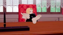 3d animated arched_foot arched_soles athletic athletic_female barefoot big_ass big_breasts black_leggings blonde_female blonde_hair bra brown_eyes caught crossed_legs dissapointed distracted feet feet_on_table feet_pov foot_fetish foot_focus jewelry koikatsu leggings long_hair looking_at_viewer looking_at_you naruto naruto_(series) naughty naughty_face necklace no_sound office office_chair panning_camera pencil_(object) phone ponytail red_chair relaxing tagme tease thick_ass thick_thighs toe_wiggle toe_wiggling tsunade tsunade_(naruto) video yoga_pants zoom_in zoomed_in