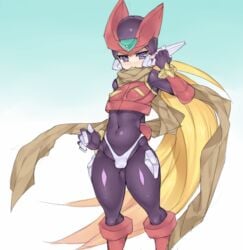 1boy femboy girly male male_only mega_man mega_man_zero solo solo_male zero_(mega_man) ziz_(pantwo)