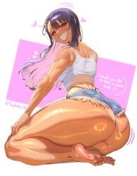 1girls 2d ass big_ass big_butt big_thighs black_hair booty_shorts bottom_heavy clothed clothed_female crop_top curvaceous curvaceous_female curvy curvy_female denim denim_shorts dialogue english english_text fat_ass feet female female_only grin hayase_nagatoro huge_ass huge_butt huge_thighs jean_shorts looking_at_viewer pankekes please_don't_bully_me,_nagatoro revealing_clothes short_hair short_shorts shorts small_breasts solo solo_female tagme talking_to_viewer tan tank_top tanline tanlines text thick_ass thick_butt thick_hips thick_legs thick_thighs thong voluptuous voluptuous_female wide_hips