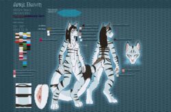 april_dawn feline feline female frostwyrm102 mammal model_sheet