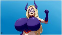 1girls 2026 big_breasts blonde_hair commission huge_breasts massive_breasts mount_lady my_hero_academia solo solo_female superheroine tagme ydbunny