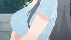 10s 1girls 2010s 2018 2d 2d_(artwork) animated animated_gif armpit big_breasts bikini bikini_top bikini_top_only black_hair blue_shirt breasts bust busty busty_female canonical_scene cleavage close-up clothed clothed_female clothing curves deep_cleavage ecchi female female_focus female_only front-tie_bikini front-tie_bikini_top front-tie_top gif hi_res large_breasts long_hair necklace no_nude no_sex outside pale-skinned_female pale_skin purple_bikini purple_bikini_top purple_swimsuit removing_clothing removing_shirt screencap shirt shirt_lift side_view silver_link_(studio) solo solo_female solo_focus sunoharasou_no_kanrinin-san swimsuit swimsuit_only undressing undressing_self unseen_female_face wet_clothing wet_shirt yamanashi_sumire