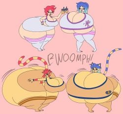big_ass big_breasts breasts bubble_butt cleavage female furry huge_ass huge_breasts hyper_ass hyper_balls tagme thick_thighs transformation user3345 wide_hips