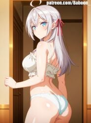 ai_generated alisa_mikhailovna_kujou ass ass_focus breasts female female_only medium_breasts panties self_upload standing tokidoki_bosotto_russian_de_dereru_tonari_no_alya-san