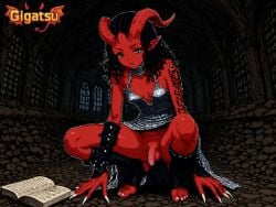 2026 2d 2d_(artwork) ai_assisted ai_generated animated animation aseprite_(artwork) crossdressing demon demon_horns femboy feminine_male feminization flaccid flaccid_penis gay gif gigatsu girly_boy limited_palette no_panties pixel_animation pixel_art retro retro_artstyle sissification sissy tattoo trap twitching yaoi