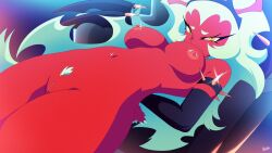 1girls p0stalk panty_&_stocking_with_garterbelt pubic_hair pussy scanty_daemon